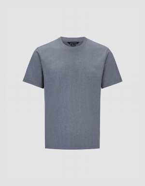 Men's Urban Revivo Crew Neck Straight T Shirts Dark Grey | JQR6429WB