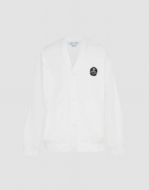 Men's Urban Revivo Kimono Lapel Loose Jackets White | IBL3044TM