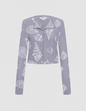 Women's Urban Revivo Seashell Button Up Cardigan Grey | HHN6422TT