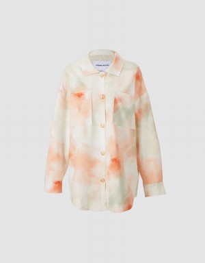 Women's Urban Revivo Tie Dye Oversized Jackets Multicolor | YZX6790IJ