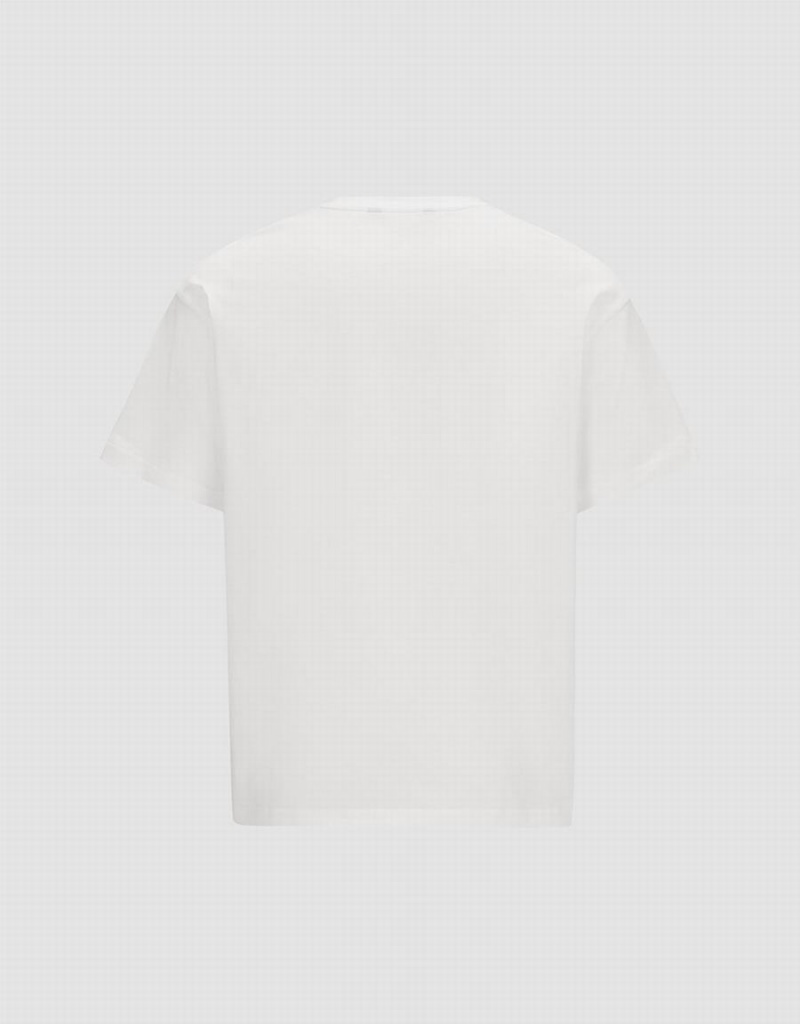 Men's Urban Revivo Short Sleeve Straight T Shirts White | EKS5961DW