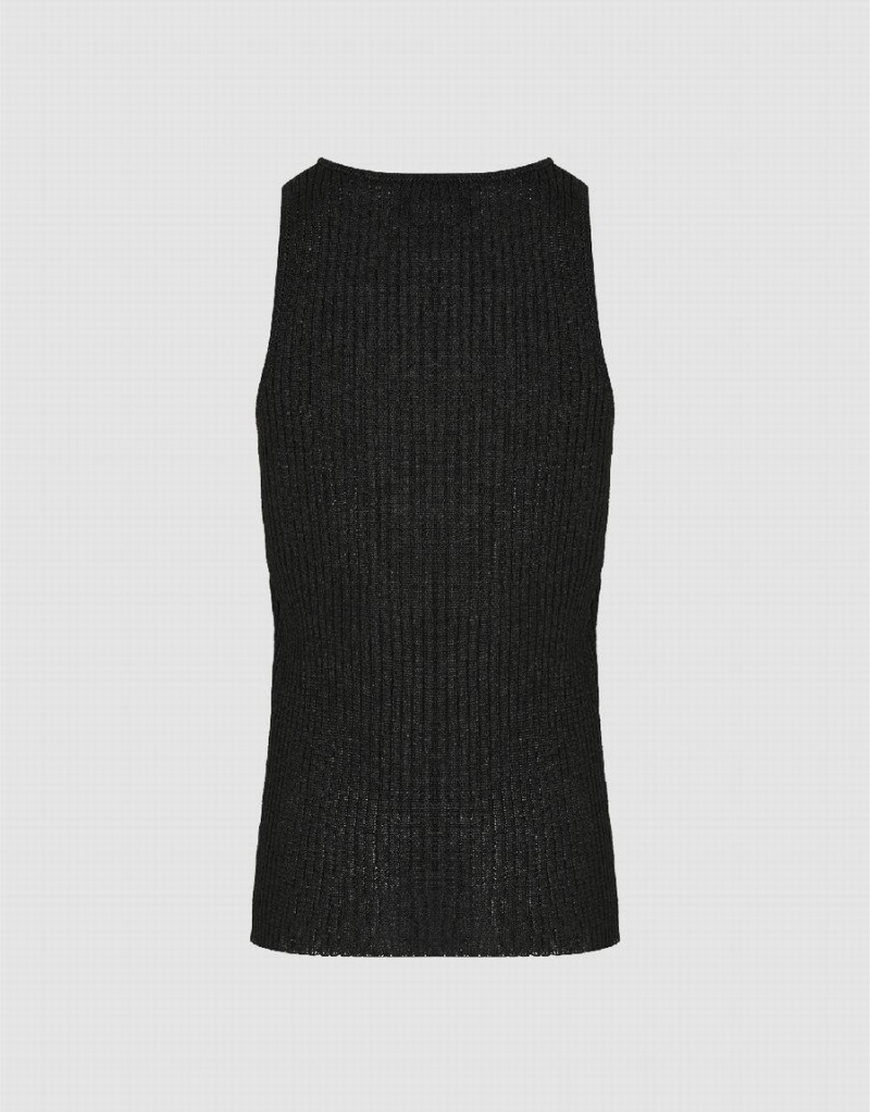 Women's Urban Revivo Knitted Cardigan Black | UHQ5046KQ